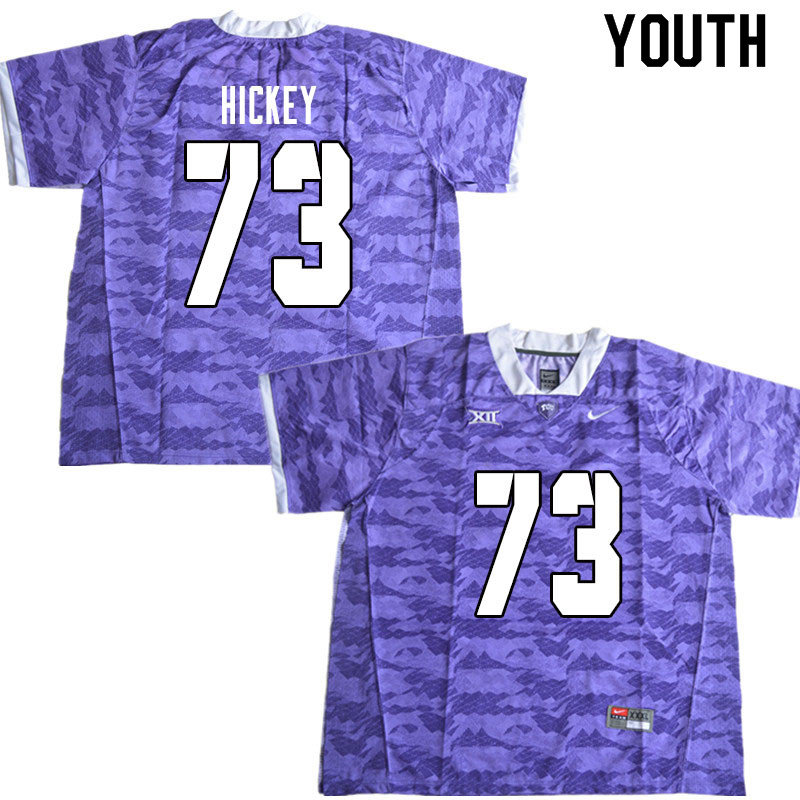 Youth #73 Blake Hickey TCU Horned Frogs College Football Jerseys Sale-Limited Purple